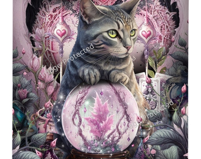 Tabby Cat Art Sign: Motivational Quote Hanging Metal Decor