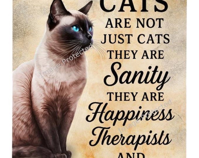 Siamese Cat Metal Wall Sign, Friend Home Decor