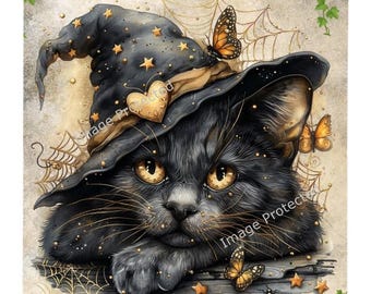 Black Cat Sign - Hanging Metal Sign - Yes I Am A Little Familiar - Witches Cat Sign
