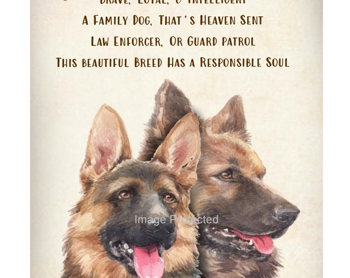 Metal Dog Sign - The German Shepherd Dog