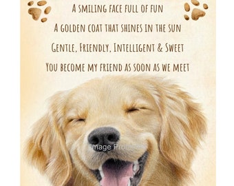 Metal Dog Sign - The Golden Retriever