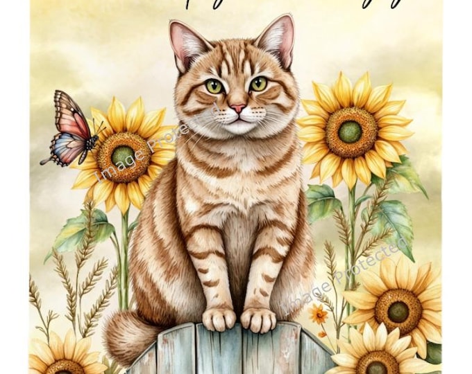 Ginger Cat Metal Sign - It's the cats house, we just pay the mortgage