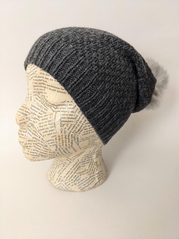 Frost Hats 95% Cashmere Hat with Rabbit Fur Pom Frost Hats Warmest Cashmere Hat With Detachable Genuine  main image 4