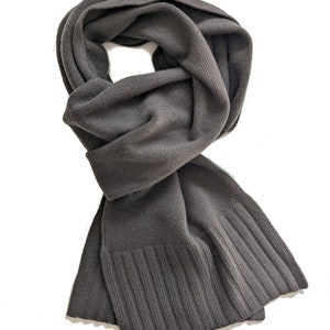 Merino wool cashmere blend long winter scarf