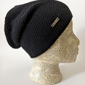 Merino Wool/cashmere Blend Lightweight Slouch Beanie by  display picture 2
