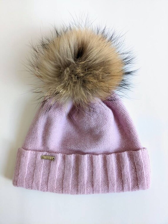 Frost Hats Cashmere Cuff Knit Hat With Detachable Genuine  display picture 2