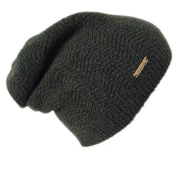 Merino wool/cashmere blend lightweight slouch beanie by Frost Hats