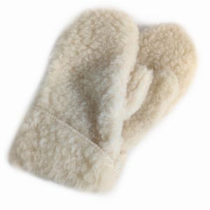 Warm 100% Wool Winter Mittens, All Natural