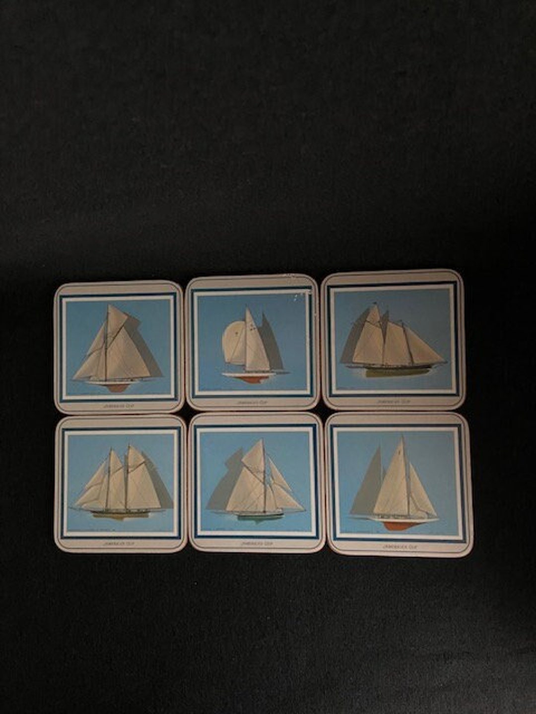 Vintage Pimpernel Set of Six Coasters With America's Cup Etsy