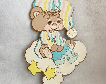 Teddy Beddy Bear & Friends Nursery Room Decor 3 Wall Plaques NEW