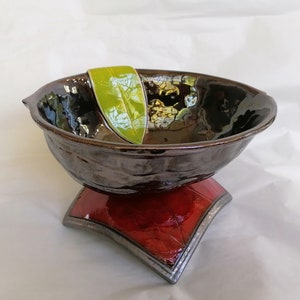 Tigela para nozes, Escultura em cerâmica, Tigela de frutas, Escultura única, Presente de casamento, Tigela, Tigela de frutas única, Cerâmica e cerâmica, Tigela de arte