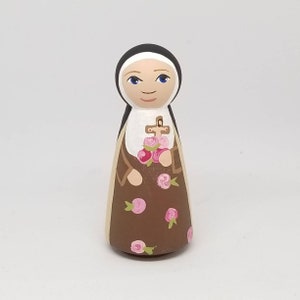 St. Therese of Lisieux - Saint Peg Dolls - Catholic Gifts - Baptism - Confirmation