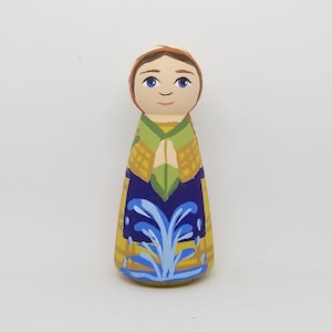 St. Bernadette Peg , Saint Peg Dolls, Catholic Gifts, Baptism, Confirmation, St. Peg Dolls