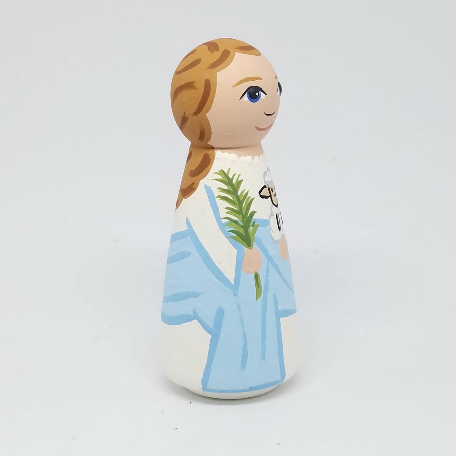 St. Agnes Peg Doll Saint Peg Dolls Catholic Gifts | Etsy Hong Kong