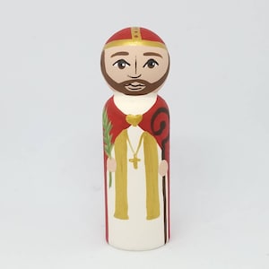 St. Valentine Peg Doll, Saint Peg Dolls, Catholic Gift, Baptism Gifts, Confirmation Gifts, First Communion Gift, Easter Basket Ideas