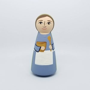 St. Martha van Bethanië - Saint Peg-poppen - Katholieke geschenken - Doop - Vormsel