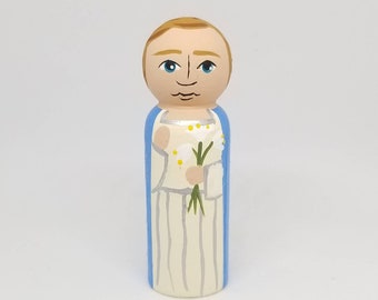 St. Gabriel the Archangel peg doll, Saint Peg Dolls, Catholic Gift, Baptism Gifts, Confirmation Gifts, First Communion Gift, Easter Basket