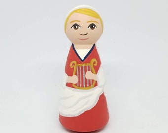 St. Cecilia Peg Doll