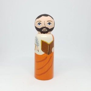 St. Mark Peg Doll, Saint Peg Dolls, Catholic Gifts, Baptism, Confirmation, St. Peg Dolls