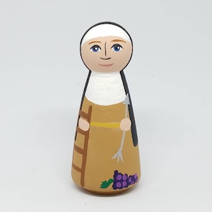 St. Angela Merici Peg Doll, Saint Peg Dolls, Catholic Gifts, Baptism, Confirmation, St. Peg Dolls