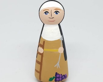 St. Angela Merici Peg Doll, Saint Peg Dolls, Catholic Gifts, Baptism, Confirmation, St. Peg Dolls