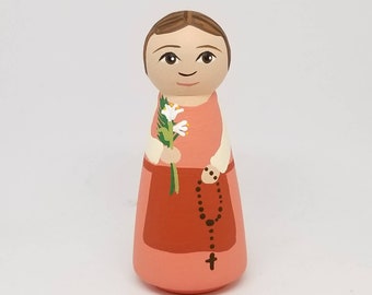 St. Maria Goretti - Saint Peg Dolls - Catholic Gifts - Baptism - Confirmation