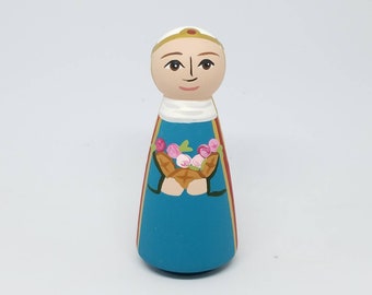 St. Elizabeth of Hungary Peg Doll