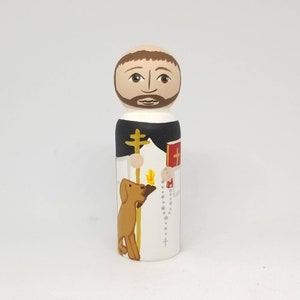 St. Dominic - Saint Peg Dolls - Catholic Gifts - Baptism - Confirmation