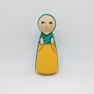 St. Anna the Prophetess Peg Doll - New Testament - Presentation, Saint Peg Dolls, Catholic Gift, Baptism Gifts, Confirmation Gifts