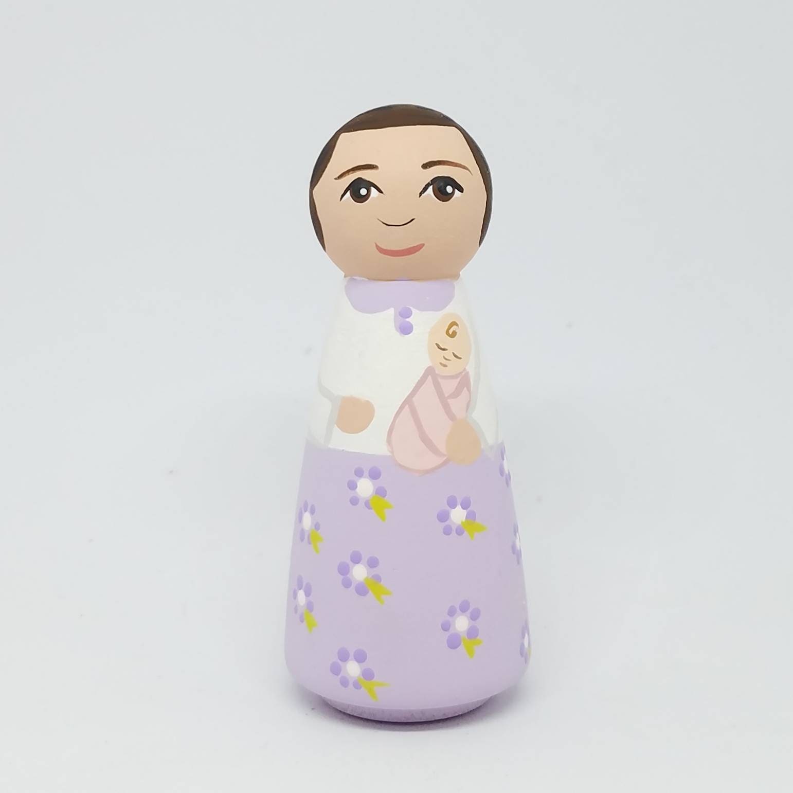 St. Gianna Molla Peg Doll Saint Peg Dolls Catholic Gift - Etsy