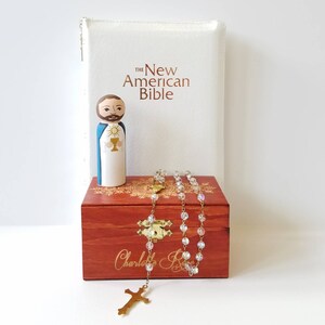 Personalized First Communion Peg Doll, Blessed Sacrament, Corpus Christi, Peg Doll, Jesus Peg Doll, First Communion Peg Doll, Eucharist Gift image 5