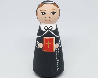 St. Elizabeth Ann Seton Peg Doll, Saint Peg Dolls, Catholic Gift, Baptism Gifts, Confirmation Gifts, First Communion Gift, Easter Basket