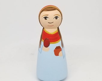 St. Mary Magdalene - Saint Peg Dolls - Catholic Gifts - Baptism - Confirmation