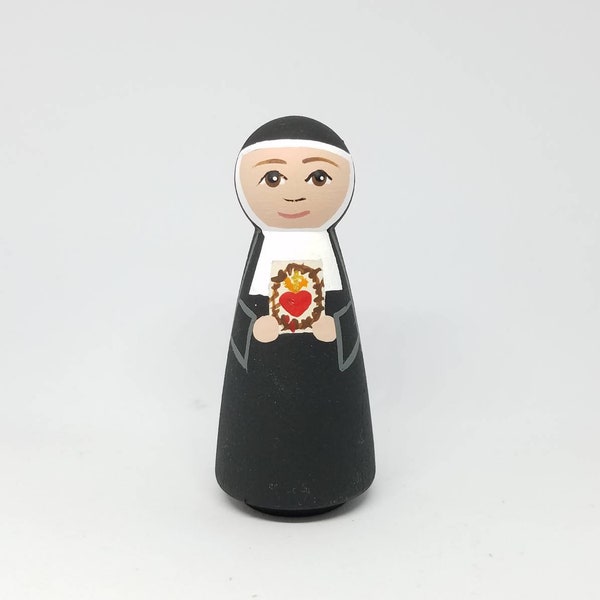 St. Margaret Mary  Saint Peg Dolls, Catholic Gift, Baptism Gifts, Confirmation Gifts, First Communion Gift, Easter Basket Ideas