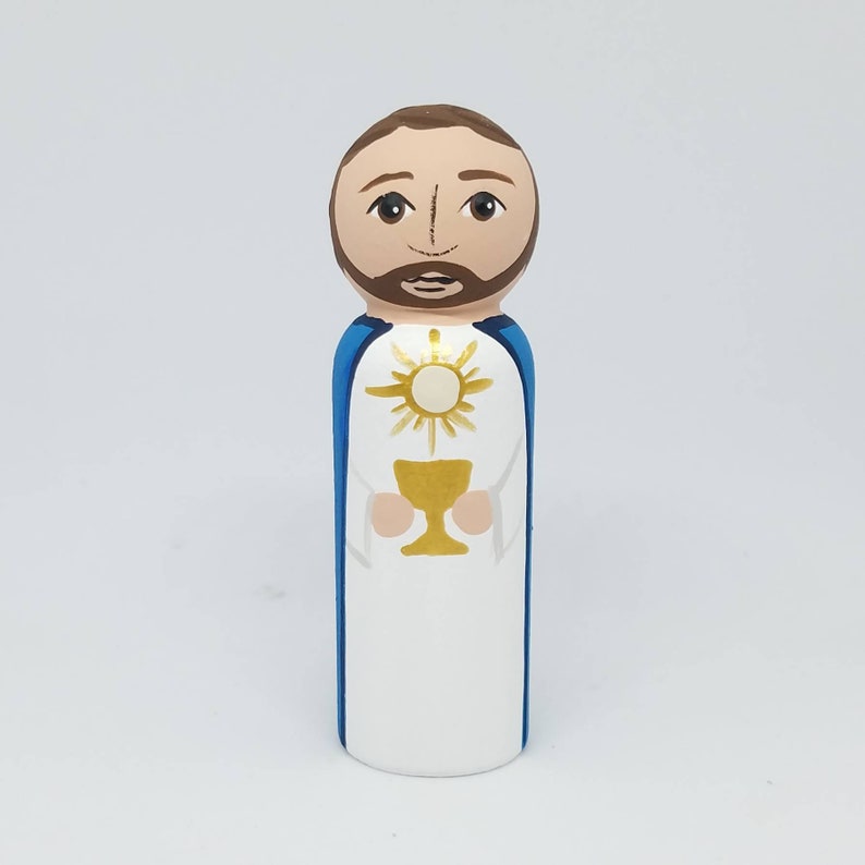 Personalized First Communion Peg Doll, Blessed Sacrament, Corpus Christi, Peg Doll, Jesus Peg Doll, First Communion Peg Doll, Eucharist Gift image 6