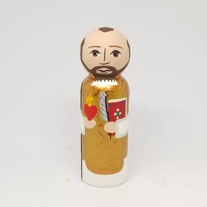 St. Augustine Peg Doll - Saint Peg Dolls - Catholic Gifts - Baptism - Confirmation