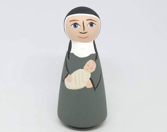 St. Louise de Marillac peg doll