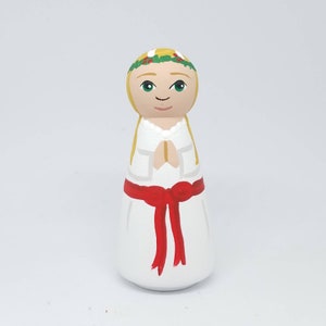 St. Lucy Saint Peg Dolls Catholic Gifts Baptism Confirmation image 1