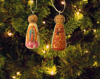Ornament Set- Our Lady of Guadalupe and St. Juan Diego