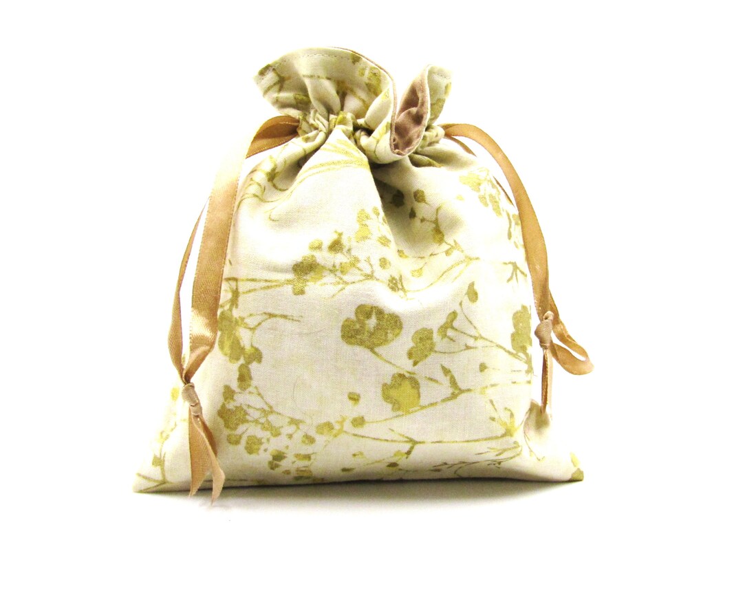 Medium Cloth Gift Bags Gold Bag Unique Fabric Bags Reusable Eco