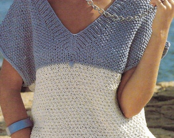11 x Womens Top Cotton Knitting Pattern PDF Download ladies Summer Short Sleeve Sleeveless Top Jumper Sweater Mixed 30 - 40 inch chest