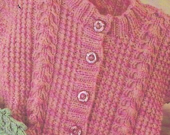 4 X Aran Knitting Pattern Children toddler baby Boy Girl Cable Aran PDF Download Only Mixed 20 - 26 inch chest