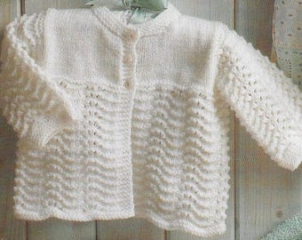10 x Classic Knitting Pattern Children baby Boy Girl Cable lace matinee jacket jumper Cardigan PDF Download Only Mixed 18 - 24 inch chest