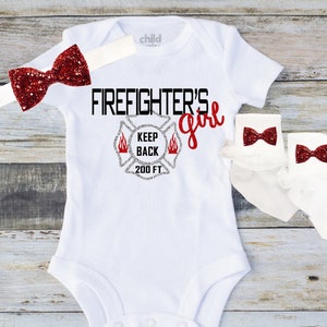 Firefighter&#39;s Girl, Fire Department kid, Maltese cross, fire baby, firefighter baby, firefighter daughter, Fire dept baby shower, fire baby