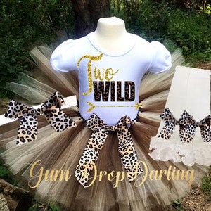 Birthday tutu outfit, 2nd Birthday, second birthday, Girls 2nd Birthday, Two Wild, Birthday tutu, Two birthday outfit, Leopard birthday