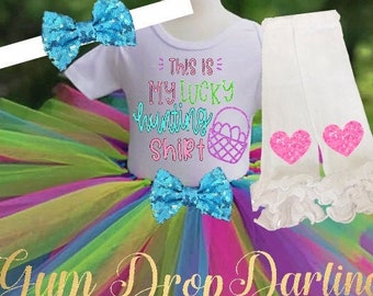 Easter Tutu, Easter Dress, Baby Easter, Easter Tutu Outfit, Easter Outfit, Egg Huting, Lucky Egg Hunting, Egg Hunting Top, Colorful Tutu