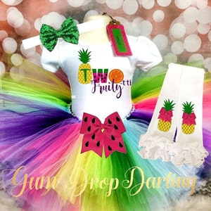 Birthday tutu outfit, 2nd Birthday, second birthday, Fruity Birthday, Twotti Fruitty, Birthday tutu, watermelon birthday, pineapple birthday