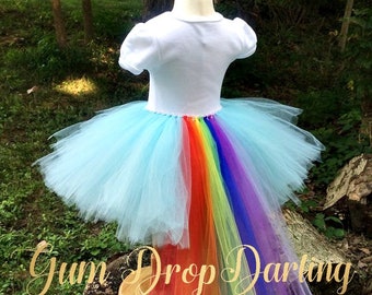 My little pony costume, Unicorn birthday, my little pony Birthday, birthday Tutu Outfit, Rainbow tutu, Rainbow birthday, Unicorn costume