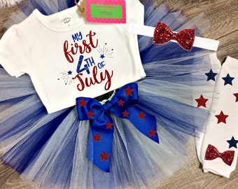 First 4th of July, 1st Fourth of July, 4th of July baby, patriotic baby, 4th of July outfit, red white blue tutu, 4th of July tutu