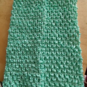 Crochet tube top, tutu dress top, stretchy tube top, unlined dark mint green, 3-12 months